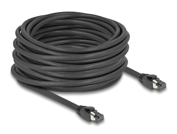 Miniatyrbillede 1 af 2: DeLOCK 80238 netværkskabel Sort 15 m Cat8.1 S/FTP (S-STP)
