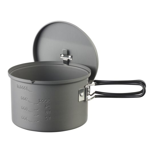 ESBIT PT1600HA camping køkkengrej Pot 1,6 L Aluminium, Sort