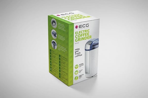 ECG KM 110 kaffemølle 250 W Sølv, Hvid