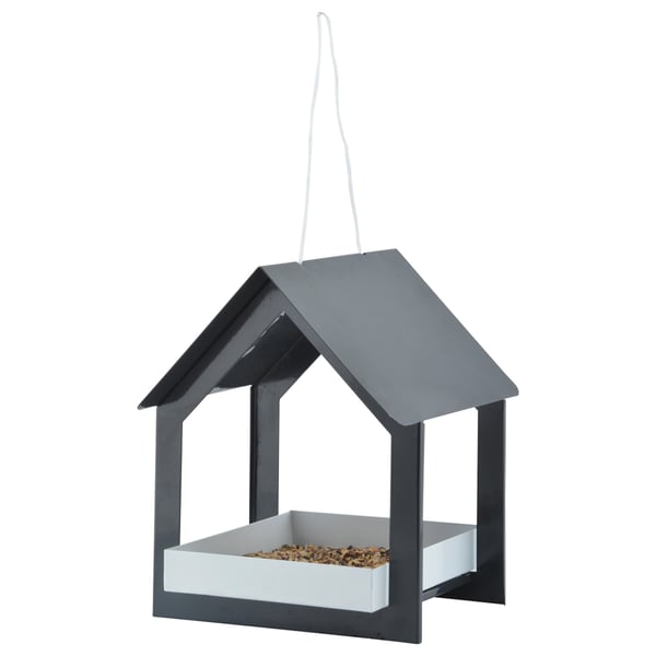 Miniatyrbild 1 av 3: Esschert Design FB407 fågelmatare Grå, Vit Stål Hanging