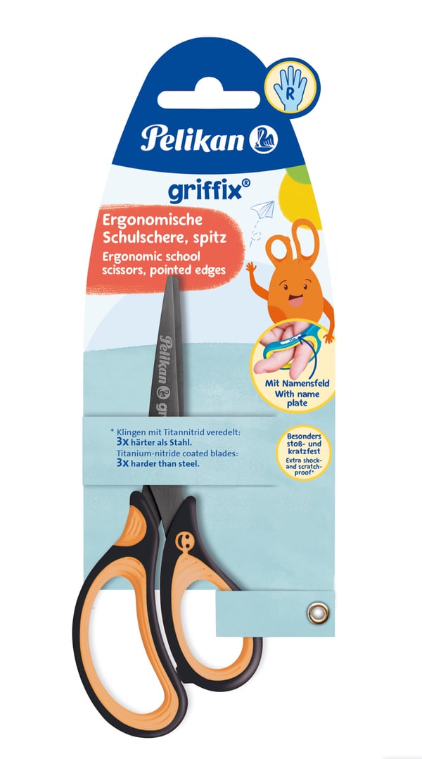 Miniatyrbild 5 av 6: Pelikan Griffix Universal Rakt snitt Svart, Orange