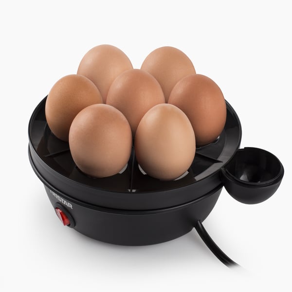 Tristar EK-3076 æggekoger 7 æg Sort, Rustfrit stål