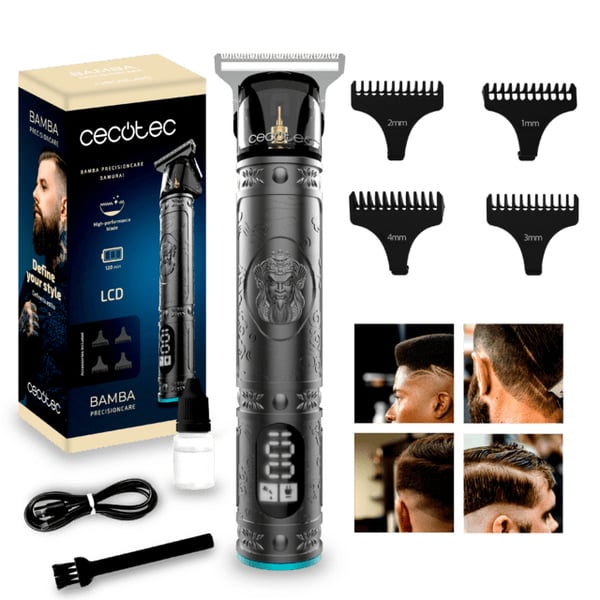 Miniatyrbillede 1 af 8: Cecotec 03380 skæg- og hårtrimmer Sort, Grå 4