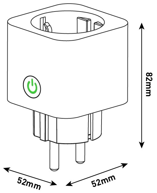 Entac ES-SSAPM-WIBLE strømstik adapter Hvid