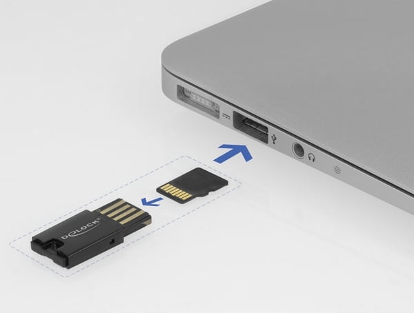 DeLOCK 91603 kortläsare USB 2.0 Svart