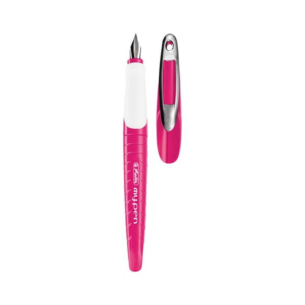 Miniatyrbild 2 av 3: Herlitz my.pen reservoarpennor Påfyllning med bläckpatronssystem Rosa, Vit 1 styck