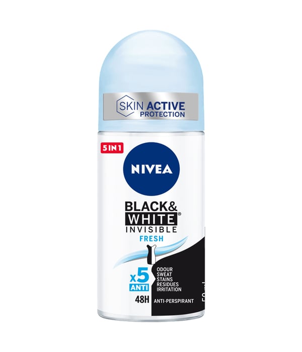 NIVEA Black & White Invisible Fresh Kvinder Roll deodorant 50 ml 1 stk