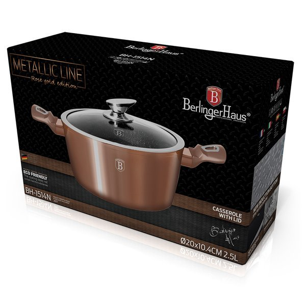 Berlinger Haus BH/6194 bageplade 3,8 L Rund Aluminium Gryde bradepande
