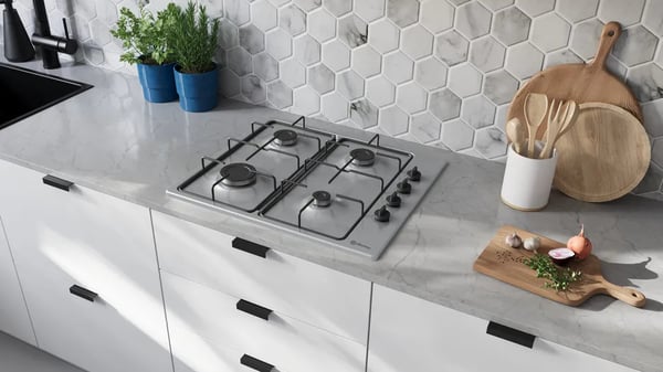 Miniatyrbillede 4 af 5: Balay 3ETX464BB kogeplade Rustfrit stål Indbygget 58 cm Gaskomfur 4 zone(s)