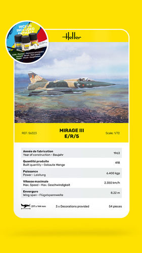 Miniatyrbild 6 av 7: Heller 56323 skalmodell Luftfarkostmodell med fast vinge Monteringssats 1:72