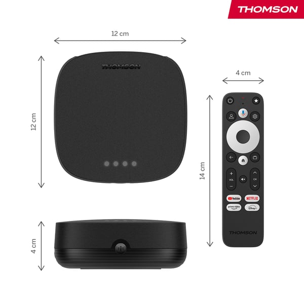 Thomson BOX PLUS 270G Smart TV boks Grå 4K Ultra HD 32 GB Wi-Fi Ethernet LAN