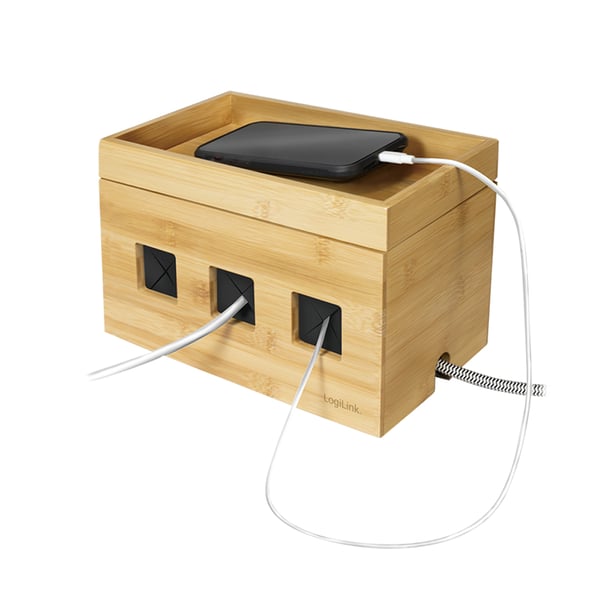 Miniatyrbild 7 av 10: LogiLink KAB0076 - Logitech Kabelbox aus Bambus