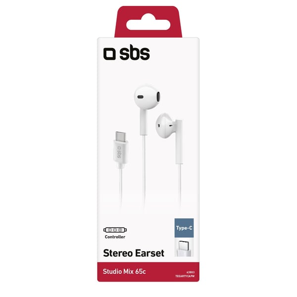 Pikkukuva 2 / 3: SBS Studio Mix 65c Kuulokkeet Langallinen In-ear Puhelut/Musiikki USB Type-C Valkoinen