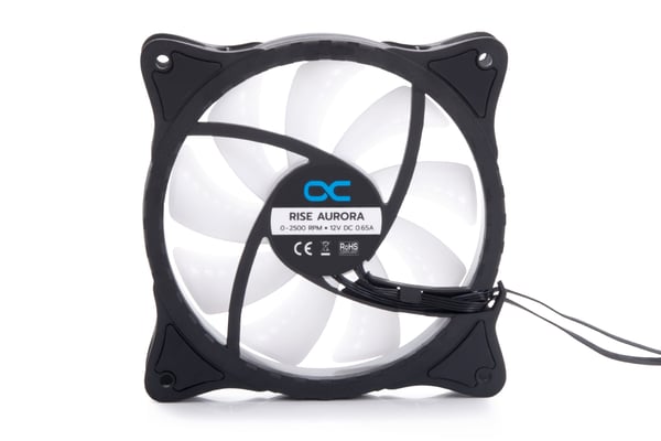 Miniatyrbillede 6 af 7: Alphacool Rise Aurora Computerkabinet Ventilator 12 cm Sort, Gennemsigtig 1 stk
