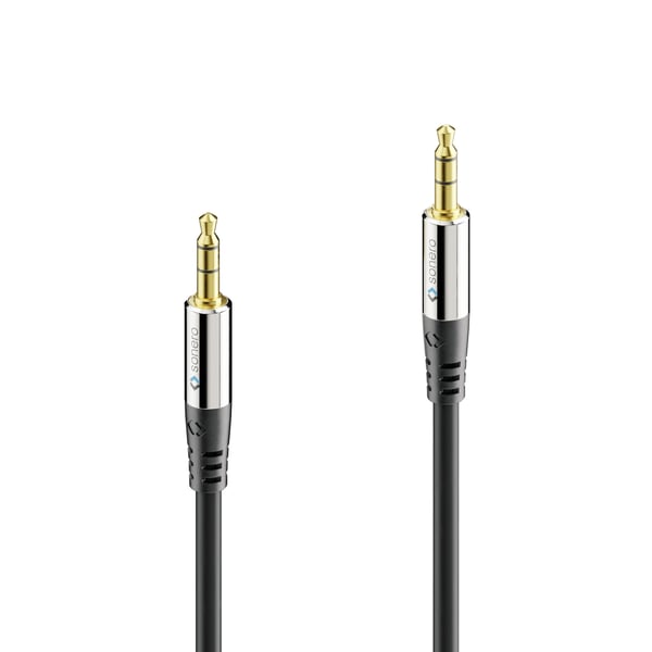 Miniatyrbillede 1 af 3: sonero S-AC500-005 lydkabel 0,5 m 3.5mm Sort