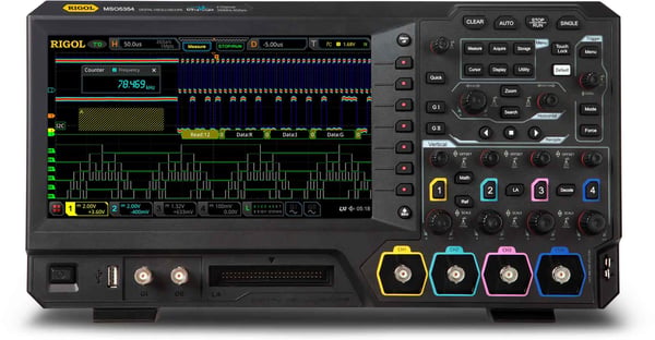 Rigol MSO5104 oscilloskop 100 MHz 500000 MS/s Bordplade