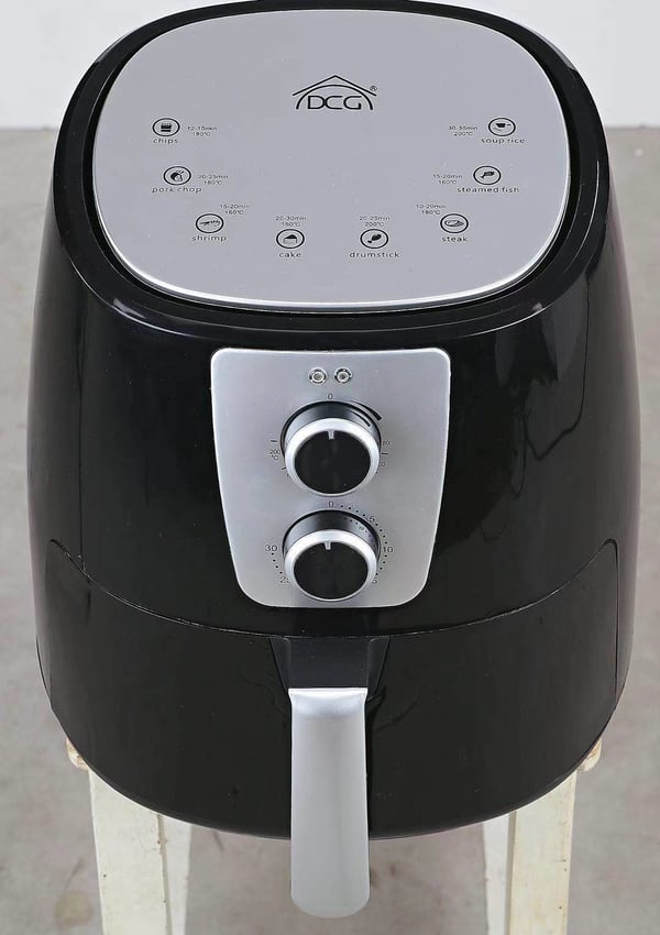 DCG Eltronic FR3505 frituregryde Enkelt 5,2 L Enkeltstående 1300 W Varmluftsteger Sort, Sølv