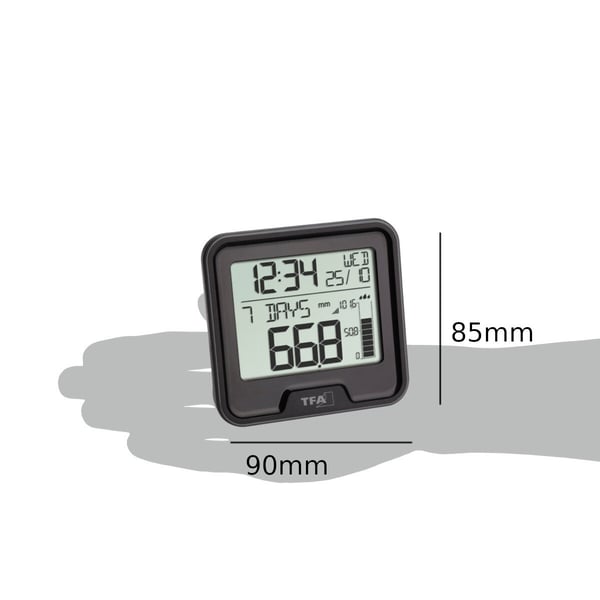 Miniatyrbild 7 av 10: TFA-Dostmann DROP regnmätare 10 m Trådlös Svart