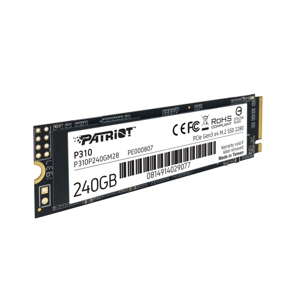Pikkukuva 7 / 8: Patriot Memory P310 240 GB M.2 PCI Express 3.0 NVMe