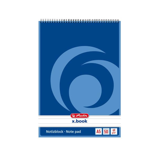Herlitz 110510 blok og notesblok A5 50 ark