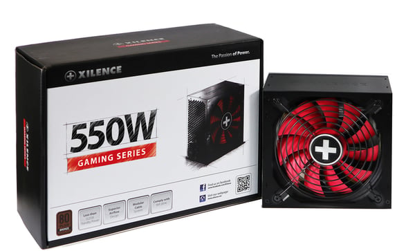 Miniatyrbillede 2 af 5: Xilence Performance A+ XN215 enhed til strømforsyning 550 W 20+4 pin ATX ATX Sort