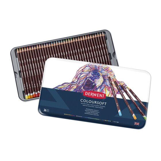 Miniatyrbild 1 av 4: Derwent Coloursoft Multifärg 36 styck