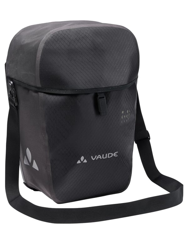 VAUDE Aqua Commute Single Bagside Cykeltaske 24 L Termoplastisk polyurethan (TPU), Polyethylen Sort