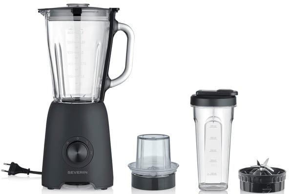 Miniatyrbillede 7 af 13: Severin SM 3724 blender 1,5 L Bordplade blender 600 W Sort, Transparent