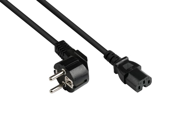 Alcasa P0150-S050 strömkablar Svart 5 m Strömkontakt typ E+F C15 coupler