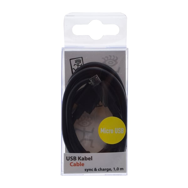 Miniatyrbillede 2 af 2: 2GO 795201 USB-kabel 1 m USB B Micro-USB B Sort