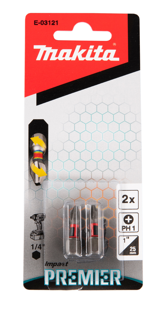 Miniatyrbillede 3 af 3: Makita E-03121 skruetrækker bit 2 stk