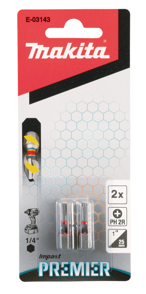 Makita E-03143 skruetrækker bit 2 stk