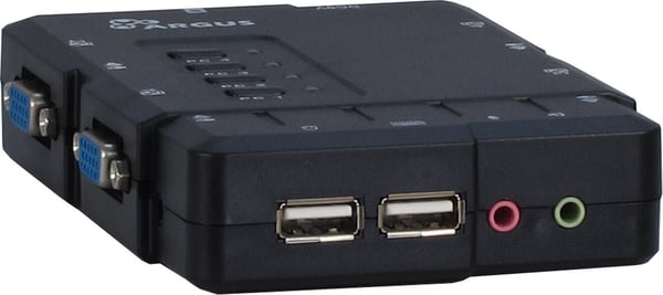 Miniatyrbild 1 av 8: Inter-Tech KVM-CS-41UA KVM-switchar Svart