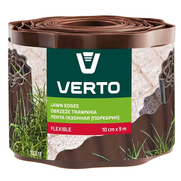 Verto 15G513 havekant Have kantrulle Plast Brun
