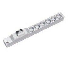 Bachmann 333.411 strømforsyningsenhed (PDU) 6 AC stikkontakt(er) 1U Grå, Sølv