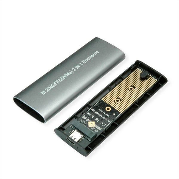 VALUE 16.99.4132 drevkabinet SSD kabinet Sølv M.2