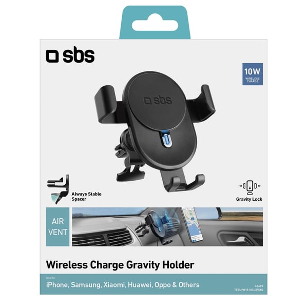 SBS TESUPWIR10CLIPSTG hållare Active-hållare Mobiltelefon / smartphone Svart
