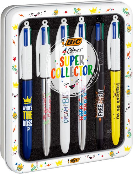 BIC 992607 kulspetspennor Fastklämbar, indragbar kulspetspenna 6 styck