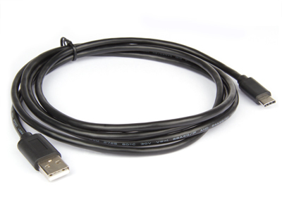 Miniatyrbillede 3 af 3: Hamlet XCU2A-UC-MM18 el-ledning Sort 1,8 m USB C
