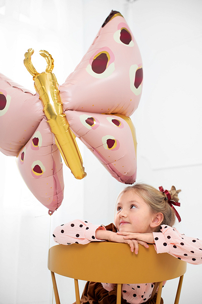 Miniatyrbillede 2 af 5: PartyDeco Folieballon Sommerfugl, 120x87 cm one size