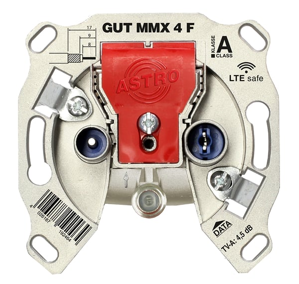 Pikkukuva 1 / 5: Astro GUT MMX 4 F pistorasia Nikkeli