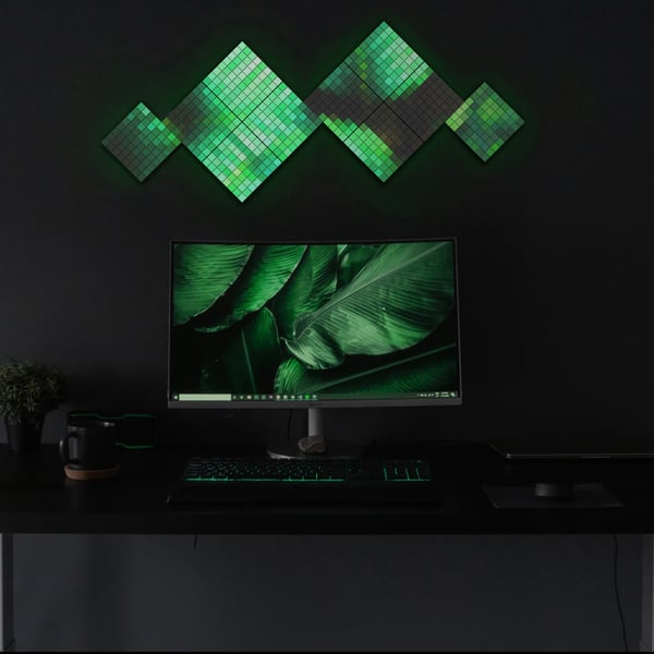 Miniatyrbillede 2 af 9: Twinkly Squares Extension Kit Intelligent belysningssæt Wi-Fi/Bluetooth