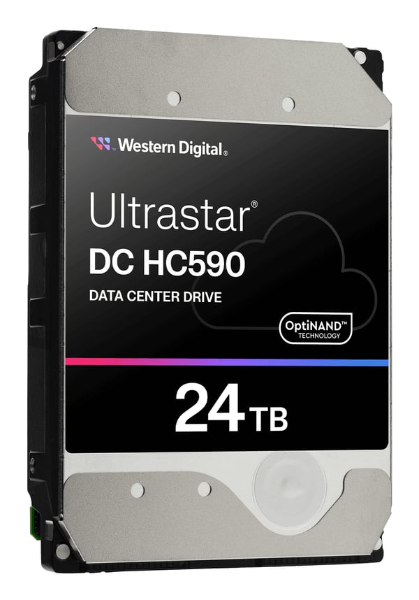 WD Ultrastar DC HC590 0F59373 - Hårddisk - Datacenter - krypterad - 24 TB - intern - 3.5\" (8.