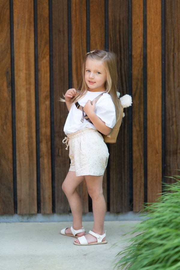 Miniatyrbillede 5 af 13: Childhome My First Bag Suede Look rygsæk Fritidsrygsæk Beige Nylon, Polyester, Polyurethan
