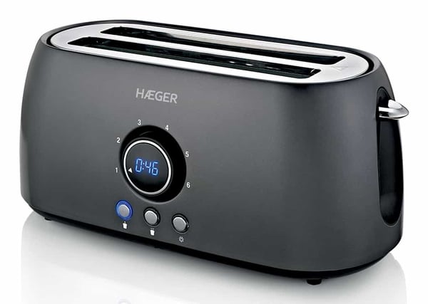 Miniatyrbild 1 av 5: Haeger TO-14D.013A brödrostar 6 1400 W Svart
