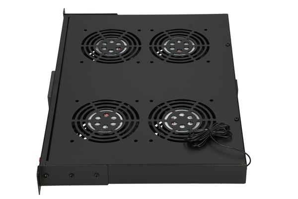Miniatyrbillede 4 af 4: Extralink 19\" RACK MOUNT FAN PANEL (4 FANS) WITH THERMOSTAT Blæserpanel