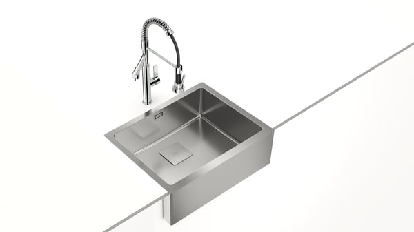 Miniatyrbillede 3 af 15: Teka American Pro 60 M-XP 1B Top-monteret vask Rektangulær Rustfrit stål