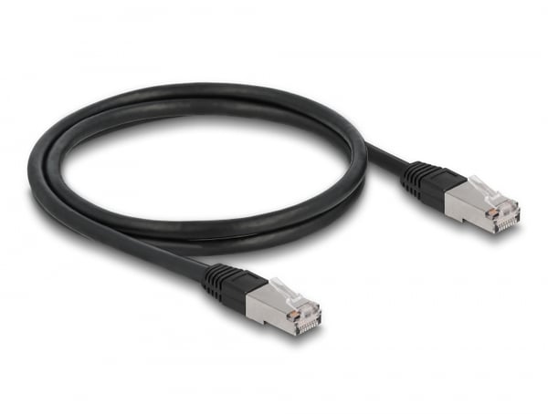 Miniatyrbillede 1 af 2: DeLOCK 80126 netværkskabel Sort 1 m Cat6a S/FTP (S-STP)