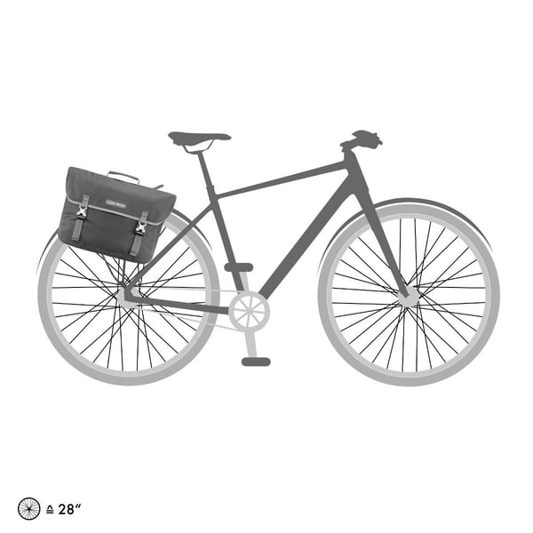 Pikkukuva 5 / 10: Ortlieb Commuter-Bag Two Urban Taka Polkupyörälaukku 20 L Harmaa