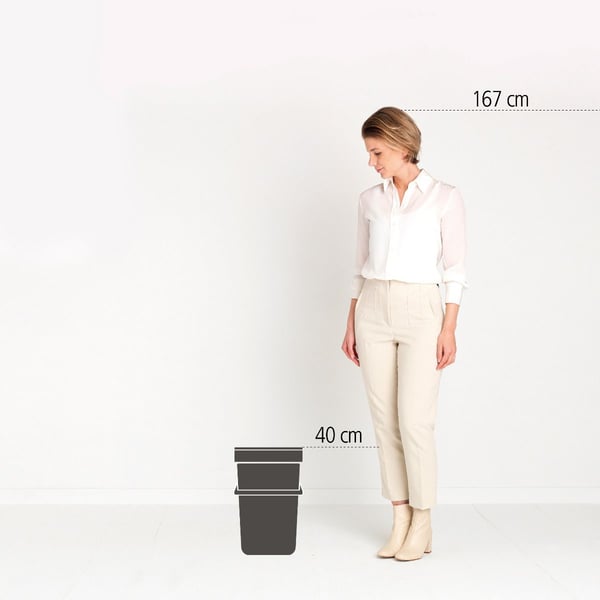 Brabantia Sort & Go 25 l 1 korgar Grå